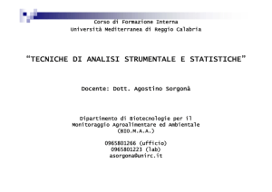 Diapositiva 1 - Università degli Studi Mediterranea