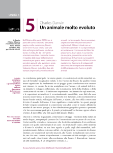 Lettura 5 - Charles Darwin, Un animale molto evoluto