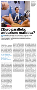 L`Euro parallelo: un`opzione realistica? Analisi
