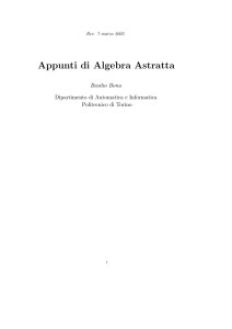 Appunti di Algebra Astratta