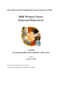 A. Strumia, La conoscenza della verità in filosofia e nelle