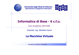 Macchine virtuali - Università degli Studi di Palermo