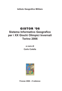 Gistor `06 - Sistema Informatico Geografico per i XX Giochi olimpici