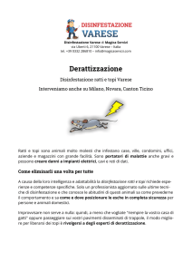 Derattizzazione - Disinfestazione Varese