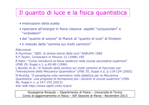 Il quanto di luce e la fisica quantistica