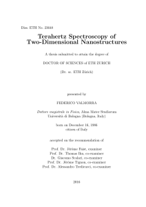 Terahertz Spectroscopy of Two-Dimensional - ETH E