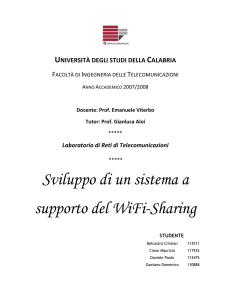 Sviluppo di un sistema a supporto del WiFi-Sharing