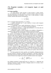 17b Proprietà termiche e di trasporto legate ai moti reticolari