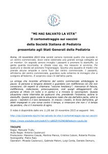 MI HAI SALVATO LA VITA - Società Italiana di Pediatria