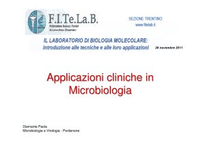 Applicazioni cliniche in Microbiologia