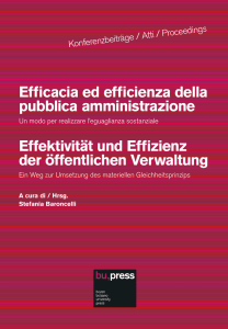 Efficacia ed efficienza della pubblica amministrazione / Effektivität