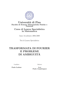 Trasformata di Fourier e problemi di ambiguità