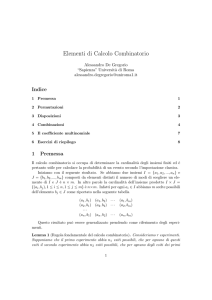 Elementi di Calcolo Combinatorio - Iac-Cnr