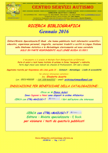 Ricerca Bibliografica - archivioautismopc.altervista.org