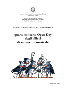 quarto concerto Open Day degli allievi di strumento musicale