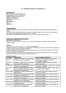 CV di FRANCESCO ZANOTELLI