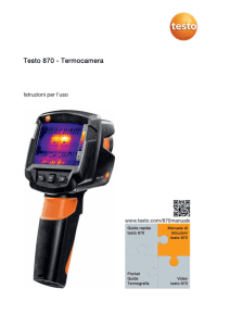 Testo 870 - Termocamera, Istruzioni per l`uso