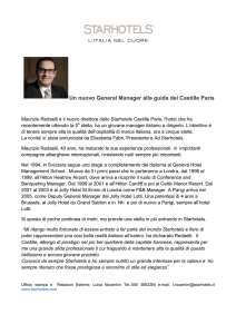 Un nuovo General Manager alla guida del Castille Paris