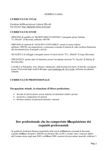 Lama Andrea - Curriculum Vitae - Istituto Comprensivo Bagnacavallo