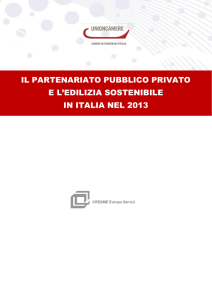 Il Partenariato Pubblico Privato e l`edilizia sostenibile in Italia nel 2013