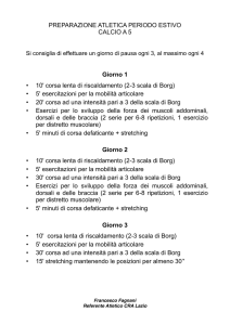 CALCIO A 5 preparazione estiva - CRA