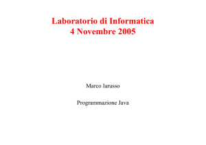 Laboratorio di Informatica 4 Novembre 2005