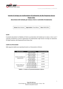 descrizione del metodo per messa a terra