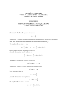 trigonometria: disequazioni trigonometriche