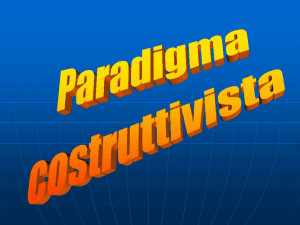 Il paradigma costruttivista (interazionismo