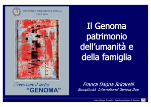 GENOMA PATRIMONIO della FAMIGLIA - Soroptimist International d