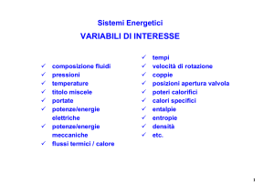 Sistemi Energetici VARIABILI DI INTERESSE