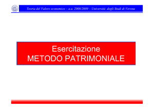 Esercitazione METODO PATRIMONIALE - DSE