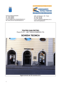 scheda tecnica - Coordinamento Teatrale Trentino