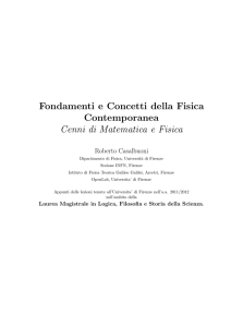 Cenni di Matematica e Fisica