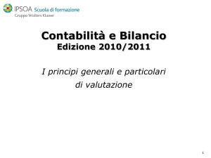 I principi di redazione del bilancio