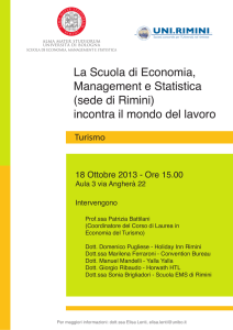 Programma 18 ottobre 2013 - Scuola di Economia, Management e