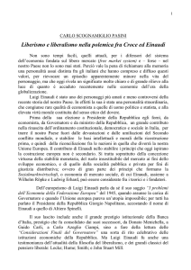 Liberismo e liberalismo nella polemica fra Croce ed Einaudi