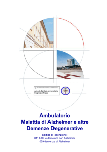 Ambulatorio Malattia di Alzheimer e altre Demenze Degenerative