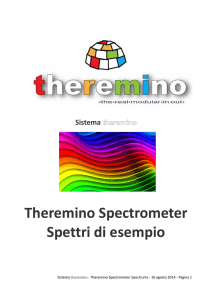 Theremino Spectrometer Spettri di esempio