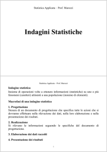 indagini statistiche NUOVO - Dipartimento di Economia, Statistica e