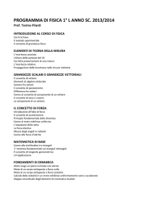 programma di fisica 1° l anno sc. 2013/2014