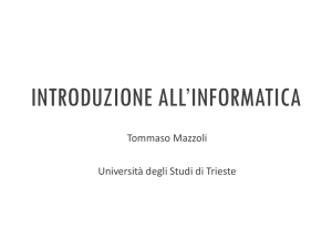 Introduzione all`Informatica File - Università degli studi di Trieste