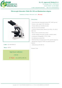 Microscopio binoculare Motic BA 210 con illuminazione alogena