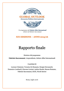 Global Outlook 2016: rapporto finale