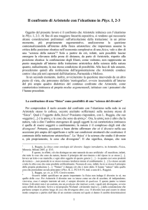 F. Pazzelli, Aristotele ed eleatismo in Phys. I, 2-3, 6.10