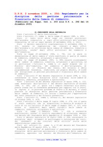 D.P.R. 2 novembre 2005, n. 254: Regolamento per la disciplina