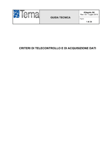 criteri di telecontrollo e di acquisizione dati