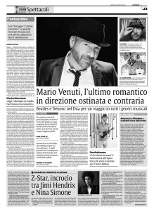 Mario Venuti, l`ultimo romantico in direzione ostinata e contraria