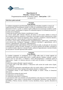 Programmazione di Scienze Umane Liceo delle