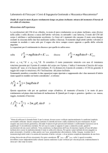 Laboratorio di Fisica per i Corsi di Ingegneria Gestionale e